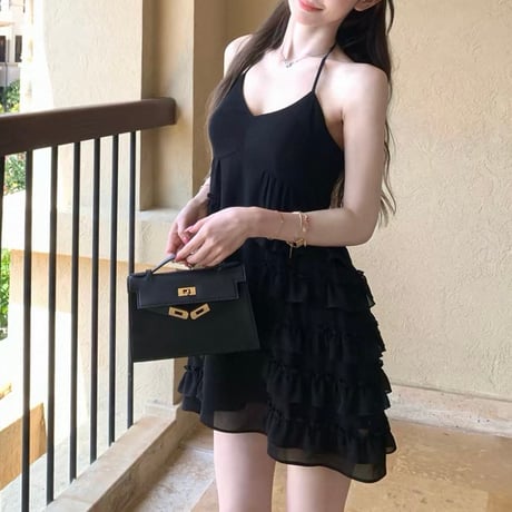 Tiered Ruffle Camisole Mini Dress
