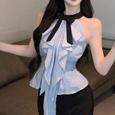 Classy Ribbon Halter Top