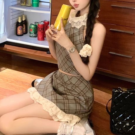 チェック柄セットアップ
