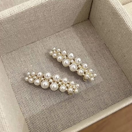 Perl hair clip 2セット