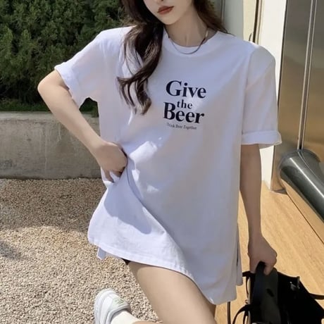 Give the Beer 前後ロゴTシャツ 2色