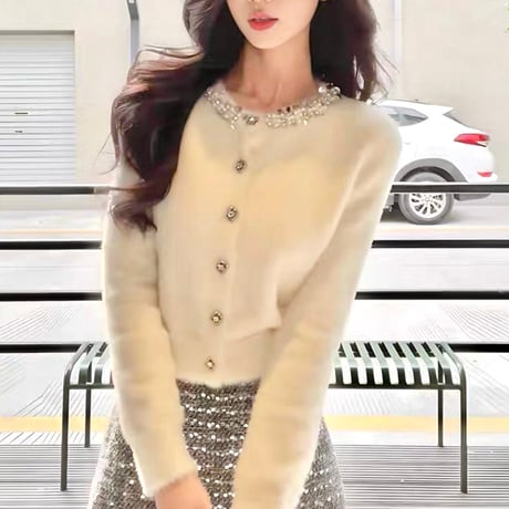 Pearl Button Cardigan 2色