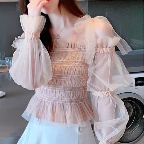fairlyシフォントップス