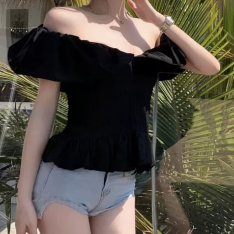 puff off shoulder tops