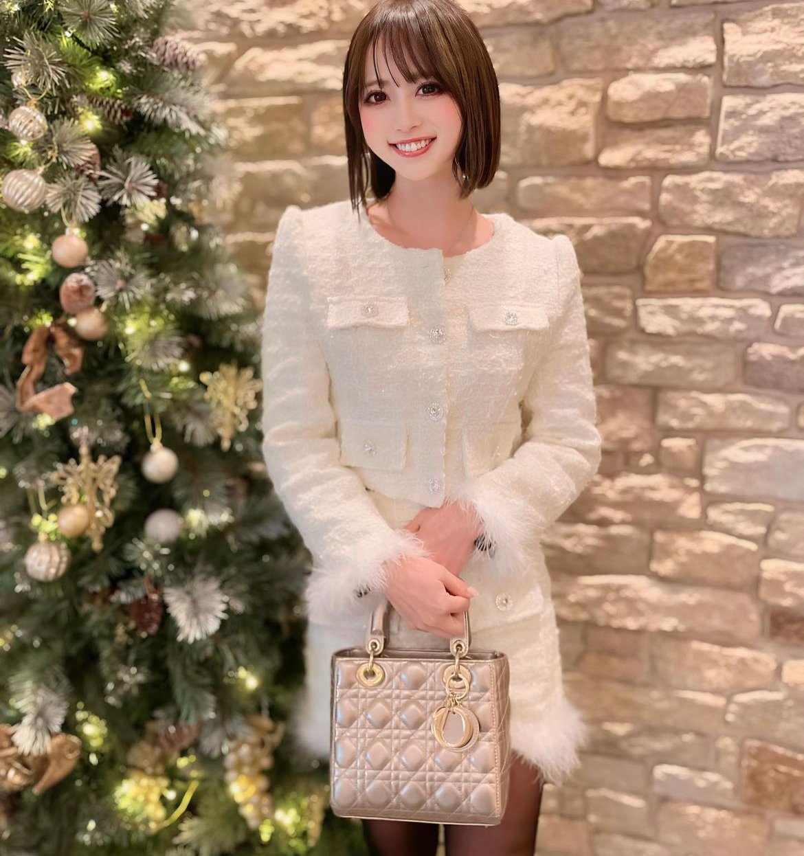 なみめろ様ご着用♡ツイード×ファーセットアップ | ecrea