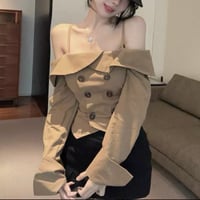 Off-Shoulder Trench Top