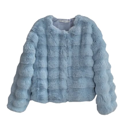 みむちゃん様ご着用♡Blue croissant far design coat