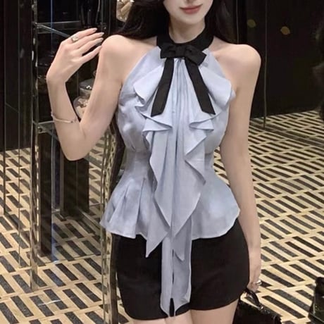 Classy Ribbon Halter Top