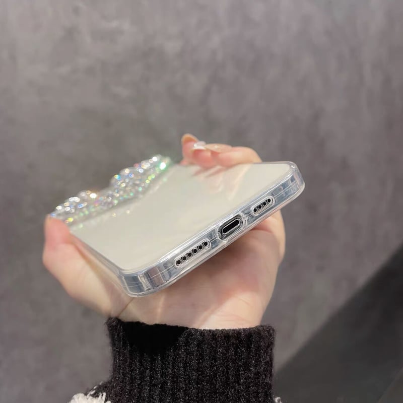 激カワ☆キラキラiPhoneケース☆ クリスタルキラキラハートiPhoneケース | ecrea