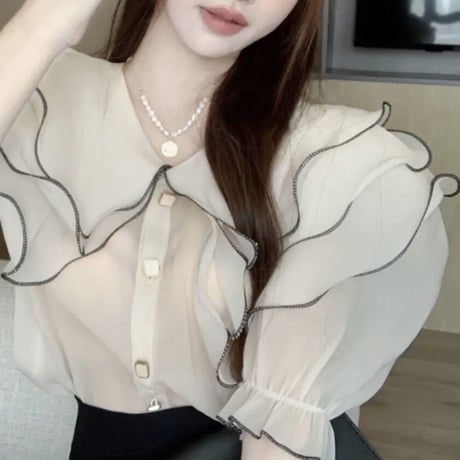 French girly chiffon tops