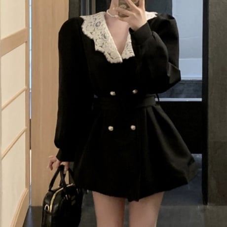 girly lace トレンチコート