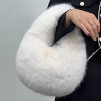 all fur hand bag 4色