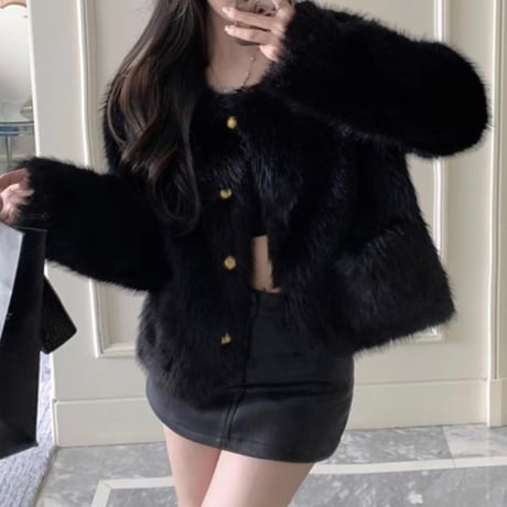 Hono様ご着用♡eco all fur jacket 2色