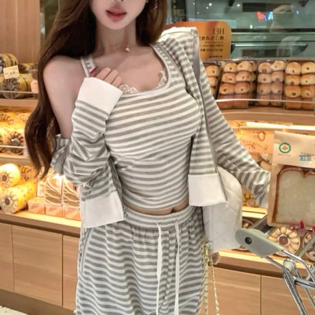 なつきち様ご着用♡Stripe Lounge 3piece