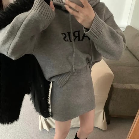 PARIS ロゴ ニットセットアップ3色