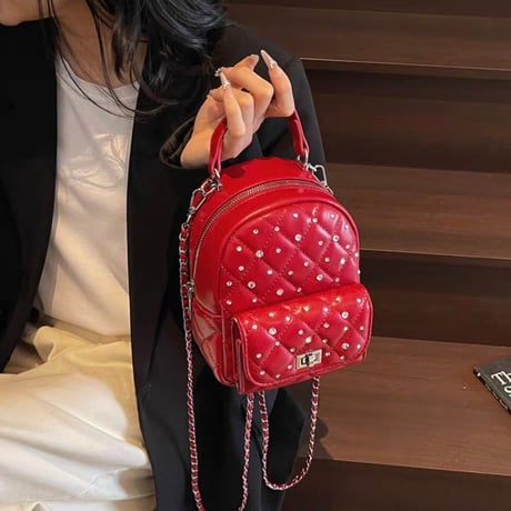 Bijou Quilted Mini Backpack 5色