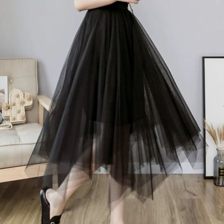 fairy chiffon long skirt 3色