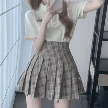 チェック柄プリーツスカート
