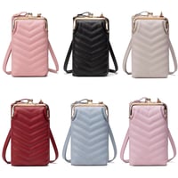 裏面クリアスマホ＆小物ショルダーbag 7色