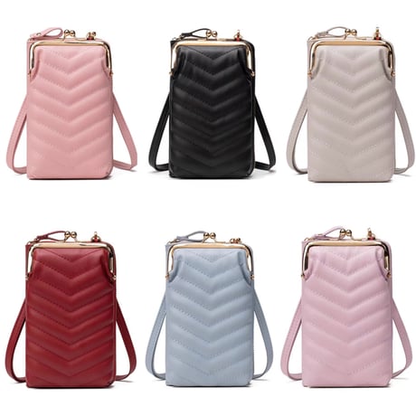 裏面クリアスマホ＆小物ショルダーbag 7色