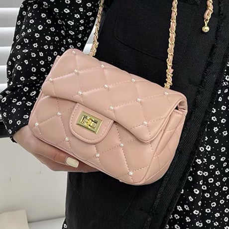 パール付きショルダーbag