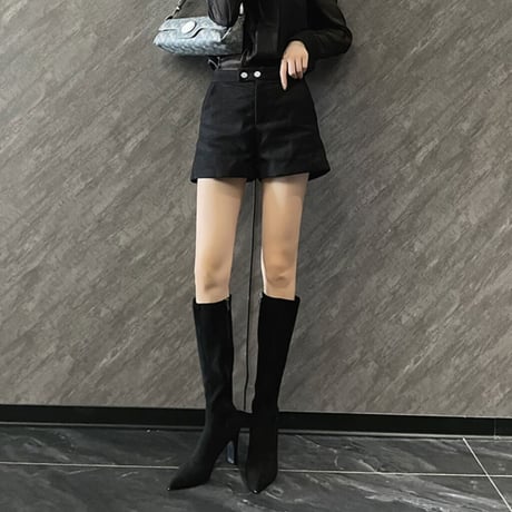 スウェード美脚ロングブーツ2色