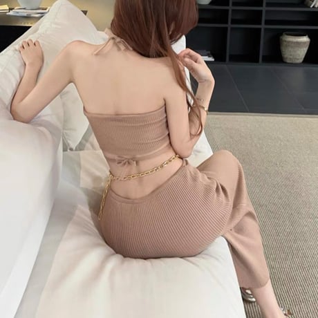 ヴァニラ様ご着用♡クロスデザインリゾートセットアップ 2色