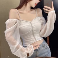 kira kira シアー長袖トップス 3色