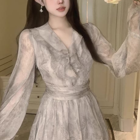 nuance chiffon flare op
