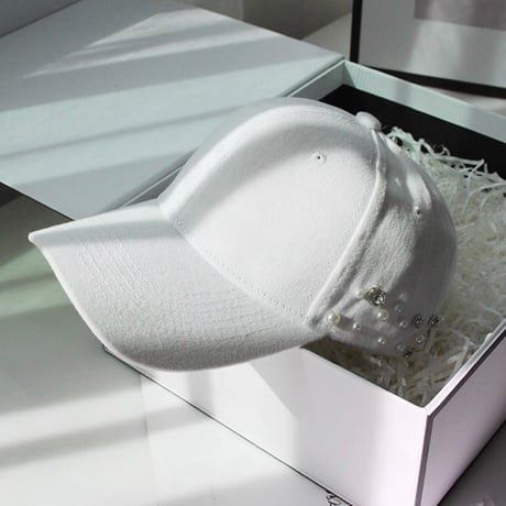 Pearl Detail Baseball Cap 2色