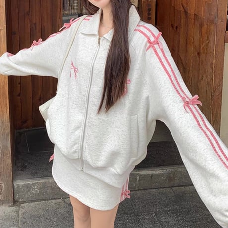 田口未彩様♡有栖なな様ご着用♡border ribbon setup 2色