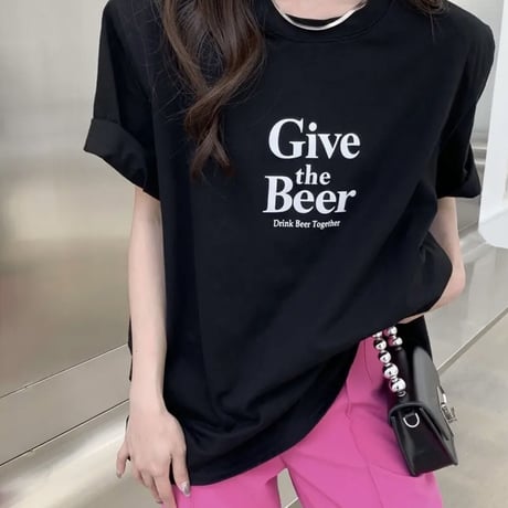 Give the Beer 前後ロゴTシャツ 2色