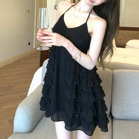 Tiered Ruffle Camisole Mini Dress