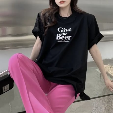 Give the Beer 前後ロゴTシャツ 2色