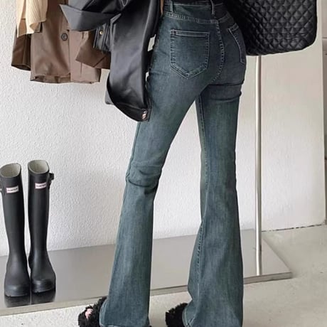 High-Waist Flare Denim