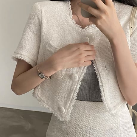 半袖 fringe セットアップ 2色