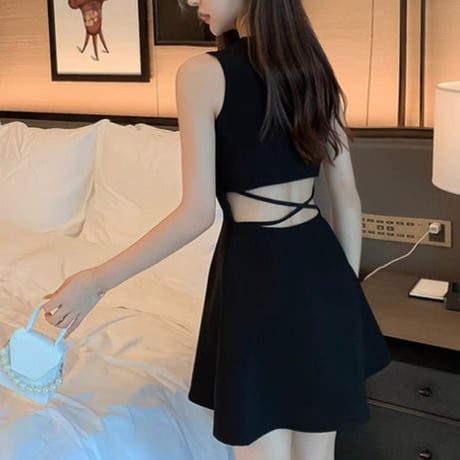 ウエストクロス blackフレア ワンピ