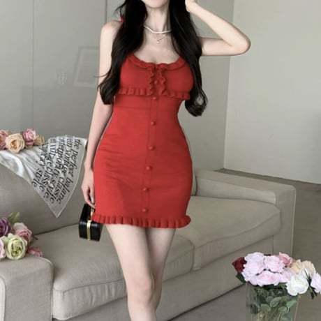 red frill doll op