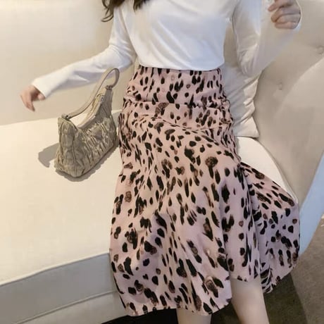 pink leopard print skirt