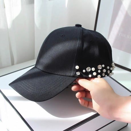 Pearl Detail Baseball Cap 2色