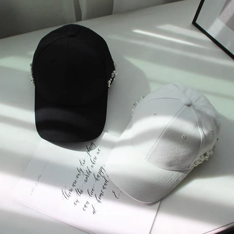 Pearl Detail Baseball Cap 2色