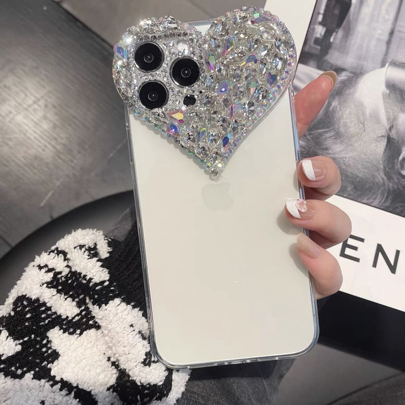 クリスタルキラキラハートiPhoneケース | ecrea