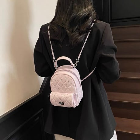 Bijou Quilted Mini Backpack 5色