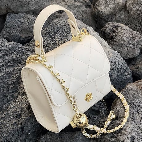 フラワーモチーフキルティングbag5色