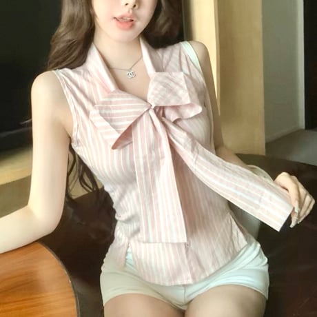 Ribbon Stripe Blouse