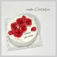 ５号【Rose-薔薇とメッセージのケーキ-】