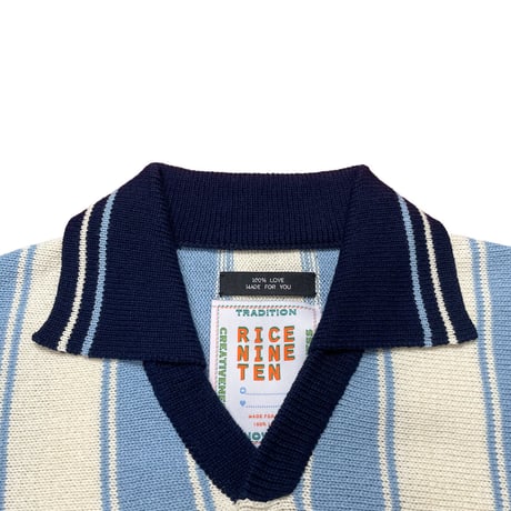 RICE NINE TEN 【Knitting Long Sleeve Soccer Jersey】