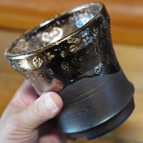 桑江良寿 鏡面ブロンズ鉢3.5号鉢