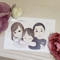 【はがき】オーダーイラスト  はがき３枚印刷　色変更可能