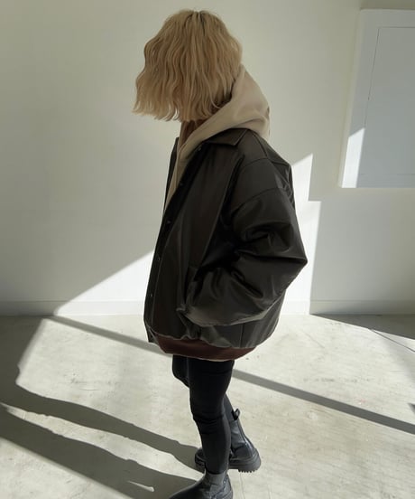 【¥8,400→¥7,400】Leather jacket 'Wide'#an005k